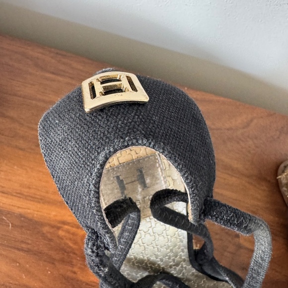 Summer Wedge Black Espadrille - Picture 4 of 7